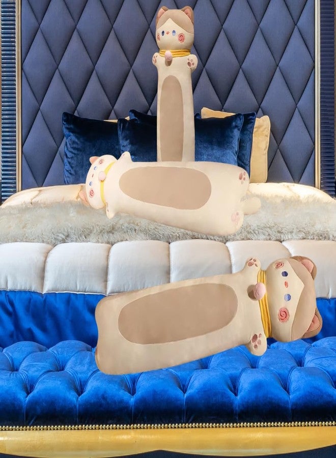 TechMax Solution وسادة قطيفة طويلة من TechMax Solution Brown Neck Ball - Image 4